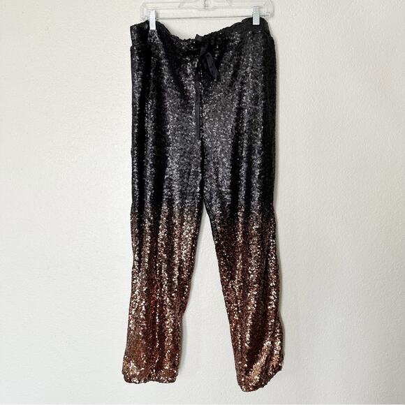 Johnny Was Pants Womens Jogger Sequin Gold Jett Ombre‎ Boho Drawstring Size XXL - Picture 1 of 7